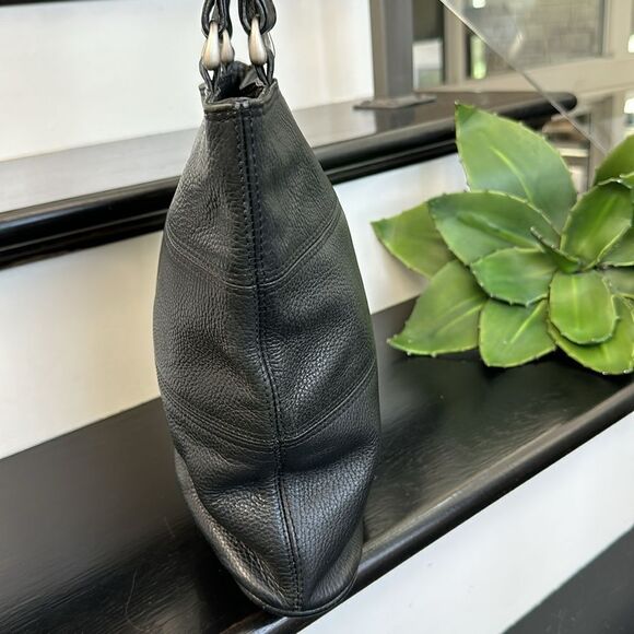 Genuine pebbled leather shoulder handbag purse, tote hobo, like new clean - Picture 6 of 10